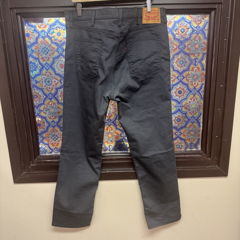 Levis 511 Jeans 40x30 Label Classic Straight leg Red Tab Denim‎ Pants Grey Men